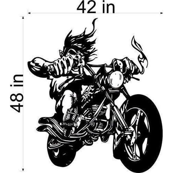 Motorcycle Hell Car Wall Decals Stickers Graphics Man Cave Boys Room Décor