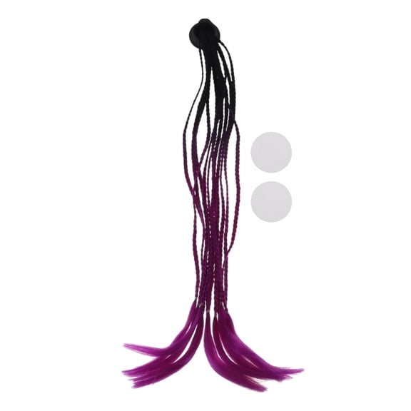 Motorcycle Helmet Accessories Decoration 12 Dreadlocks for Motorcycle Bicycle Skiing Helmets Black Purple High-temperature Silk PU Glue 1 Set
