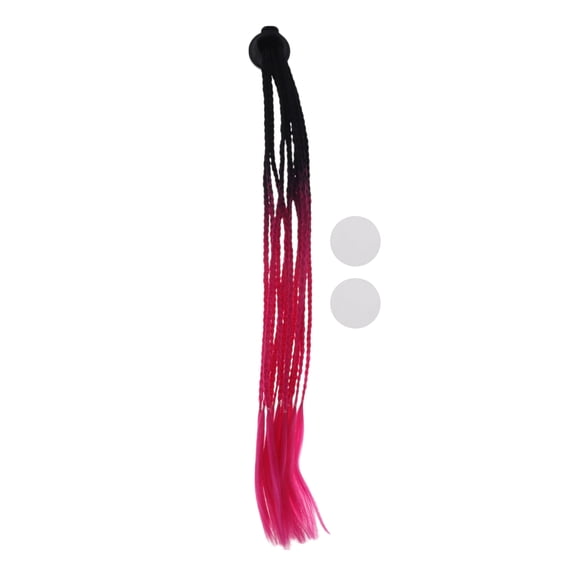 Motorcycle Helmet Accessories Decoration 12 Dreadlocks for Motorcycle Bicycle Skiing Helmets Black Rose Red High-temperature Silk PU Glue 1 Set