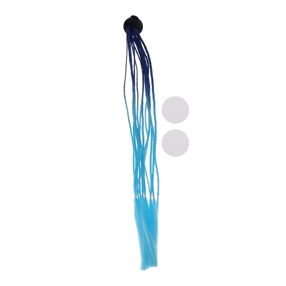 Motorcycle Helmet Accessories Decoration 12 Dreadlocks for Motorcycle Bicycle Skiing Helmets Water Lake Blue High-temperature Silk PU Glue 1 Set