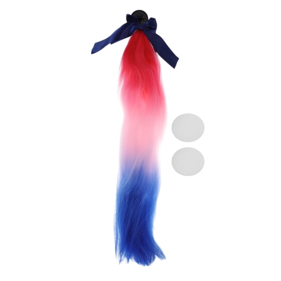 Motorcycle Helmet Accessories Decoration Bow Ponytail for Motorcycle Bicycle Skiing Helmets Red Pink Blue High-temperature Silk PU Glue 1 Set