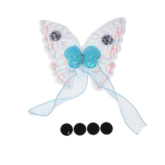 Motorcycle Helmet Accessories Decoration Medium Bow with Ribbon for Motorcycle Bicycle Skiing Helmets Blue Fabric Sticker 1 Set