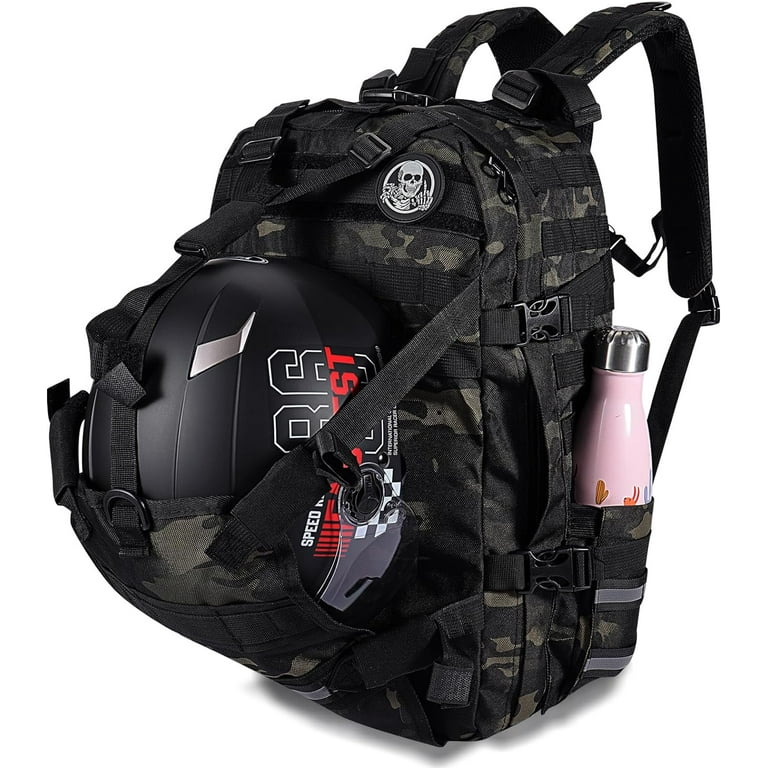 Backpack that holds motorcycle helmet best sale