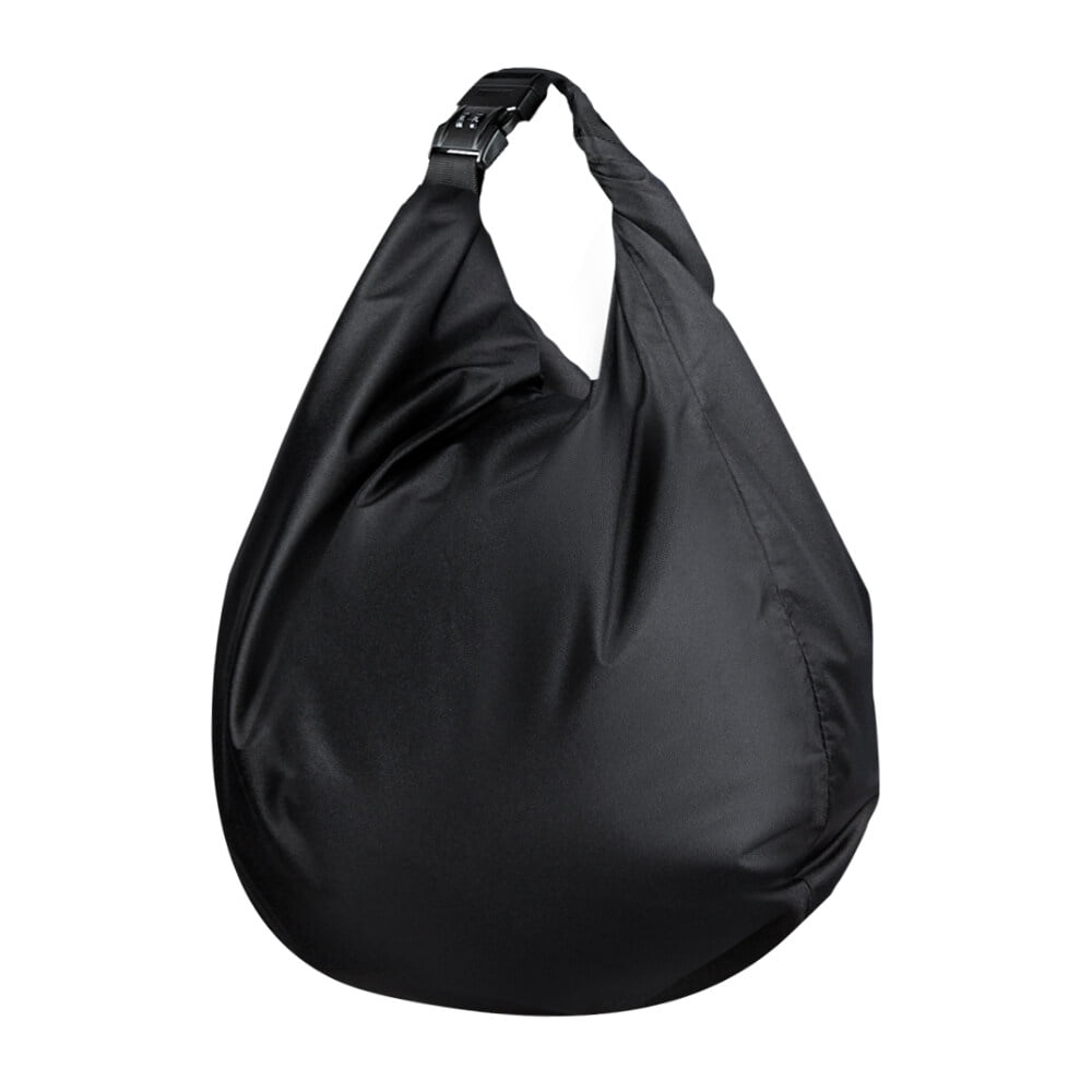 Motorcycle Helmet Bag, Foldable Waterproof Oxford Fabric Helmet Storage Bag with Combination Lock 30L Large Capacity Helmet Bag, Black