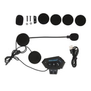 Motorcycle Helmet Bluetooth Headset Adjustable Volume Noise Reduction IP67 Waterproof Helmet Bluetooth Intercom with Mic