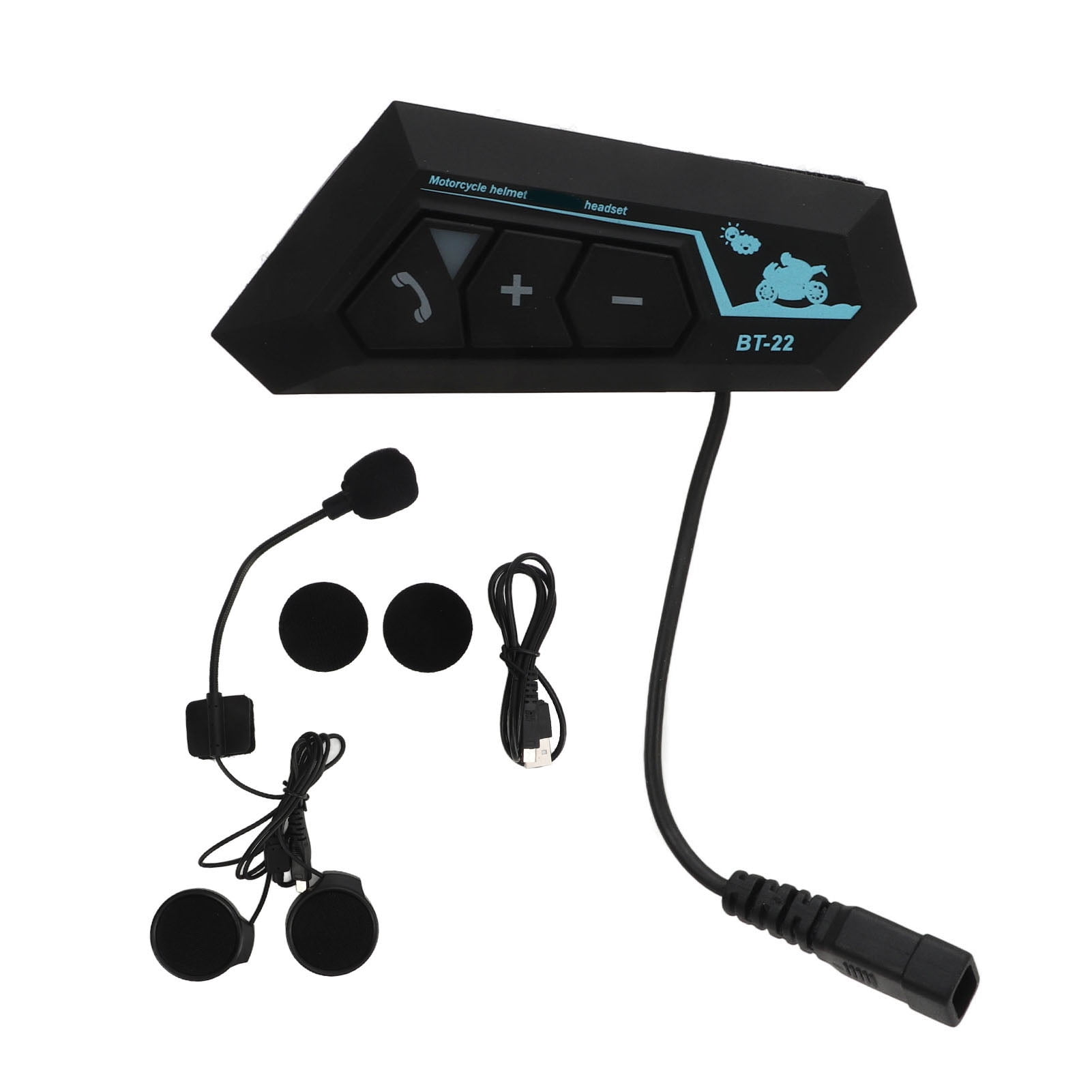 Motorcycle Helmet Bluetooth Headset Noise Reduction Stereo Sound Hands