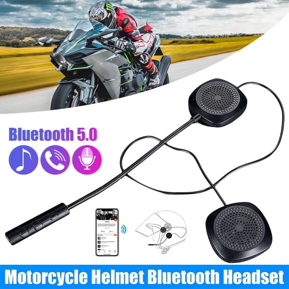 Motorcycle Helmet Bluetooth Headset,Outdoor Headset,Waterproof Motorcycle Sports Headset,High Sound Quality System,Music Call Control,Automatic answering,Speakers Hands Free,30 Hours Playing time