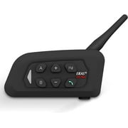 EJEAS Motorcycle Helmet Bluetooth Intercom CVC Noise Reduction and FM Radio 4 Riders 1500M Motorcycle Helmet Headset