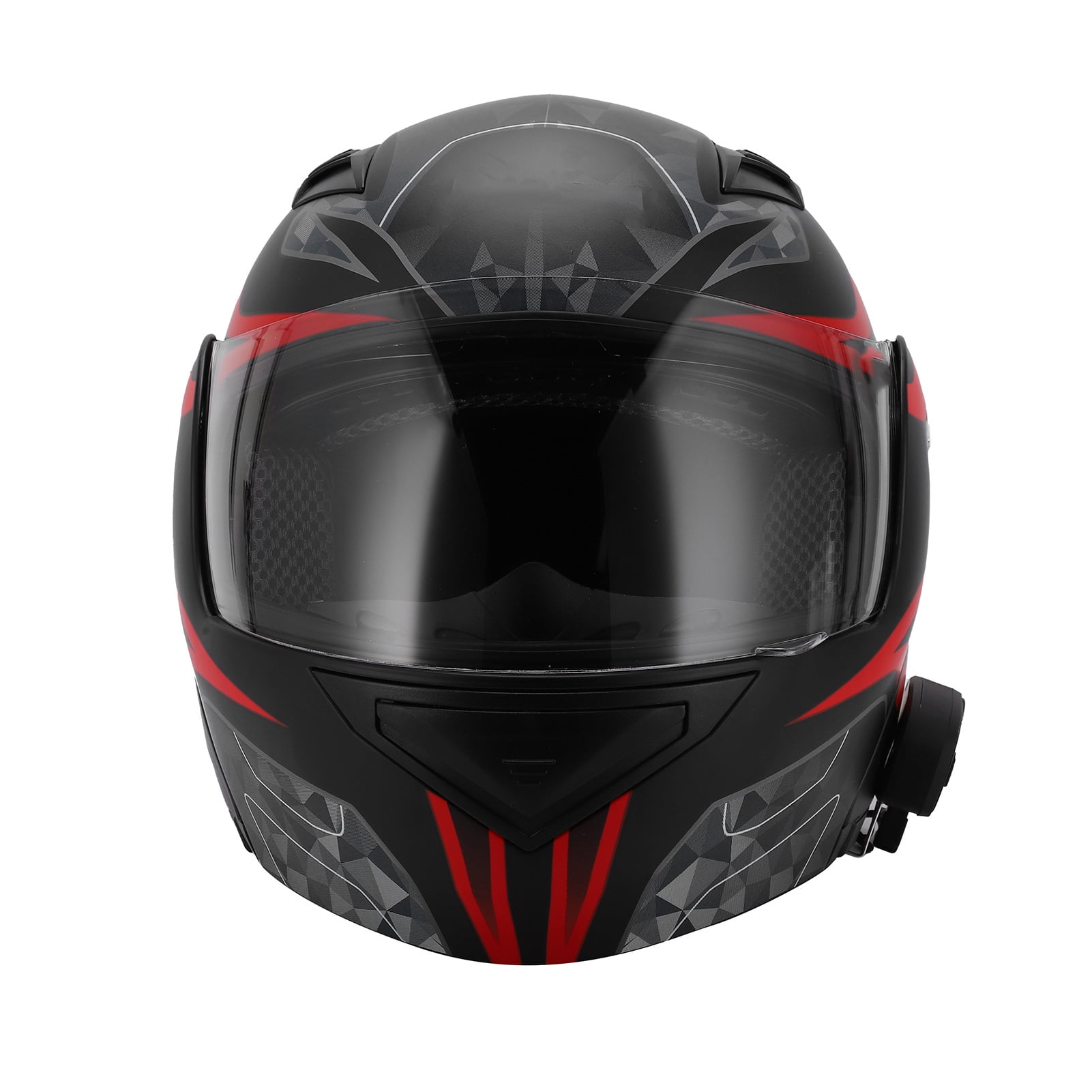 Motorcycle Helmet, Built In 1200mAh Battery Flip Up Helmet Hands Anti Fog Dual Visors For