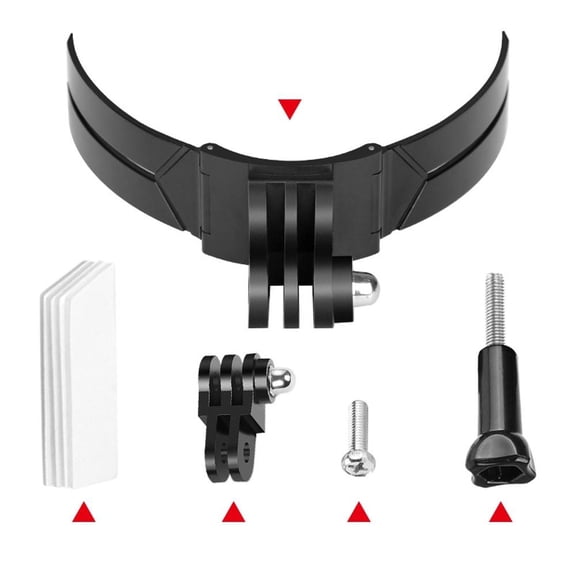 Motorcycle Helmet Chin Mount Compatible with Sports Cameras He-ro 11/10 and Most Action Cameras Stable POV Shooting Bracket
