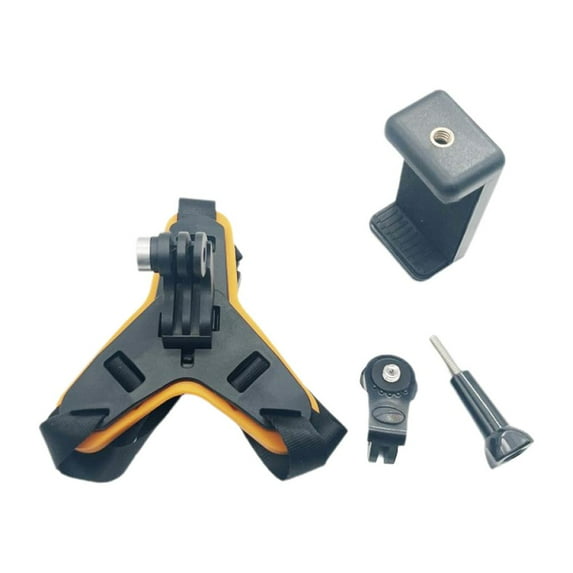 Motorcycle Helmet Chin Phone Holder With Fixed Strap Bracket For Convenient Use