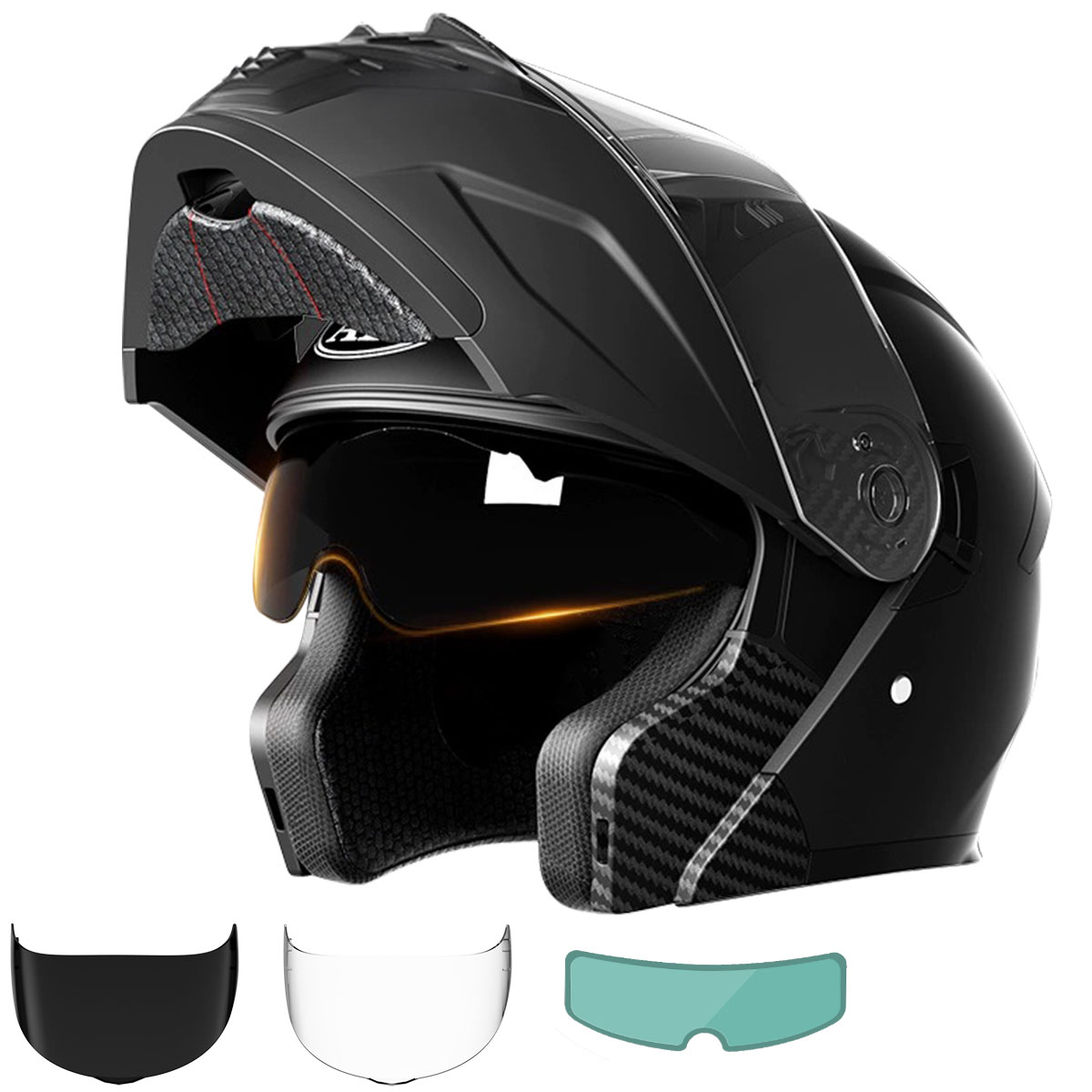 Motorcycle Helmet ，Flip up Full Face Helmet DOT Approved for Adult