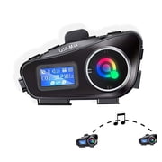 Motorcycle Helmet Intercom Headset With Music Sharing,2 Riders intercom 500m Long-Range Communication-1 Set