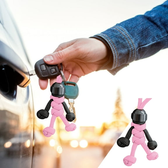 Motorcycle Keychain Paracord Rider Accessory Biker Gift Minifigure Charm