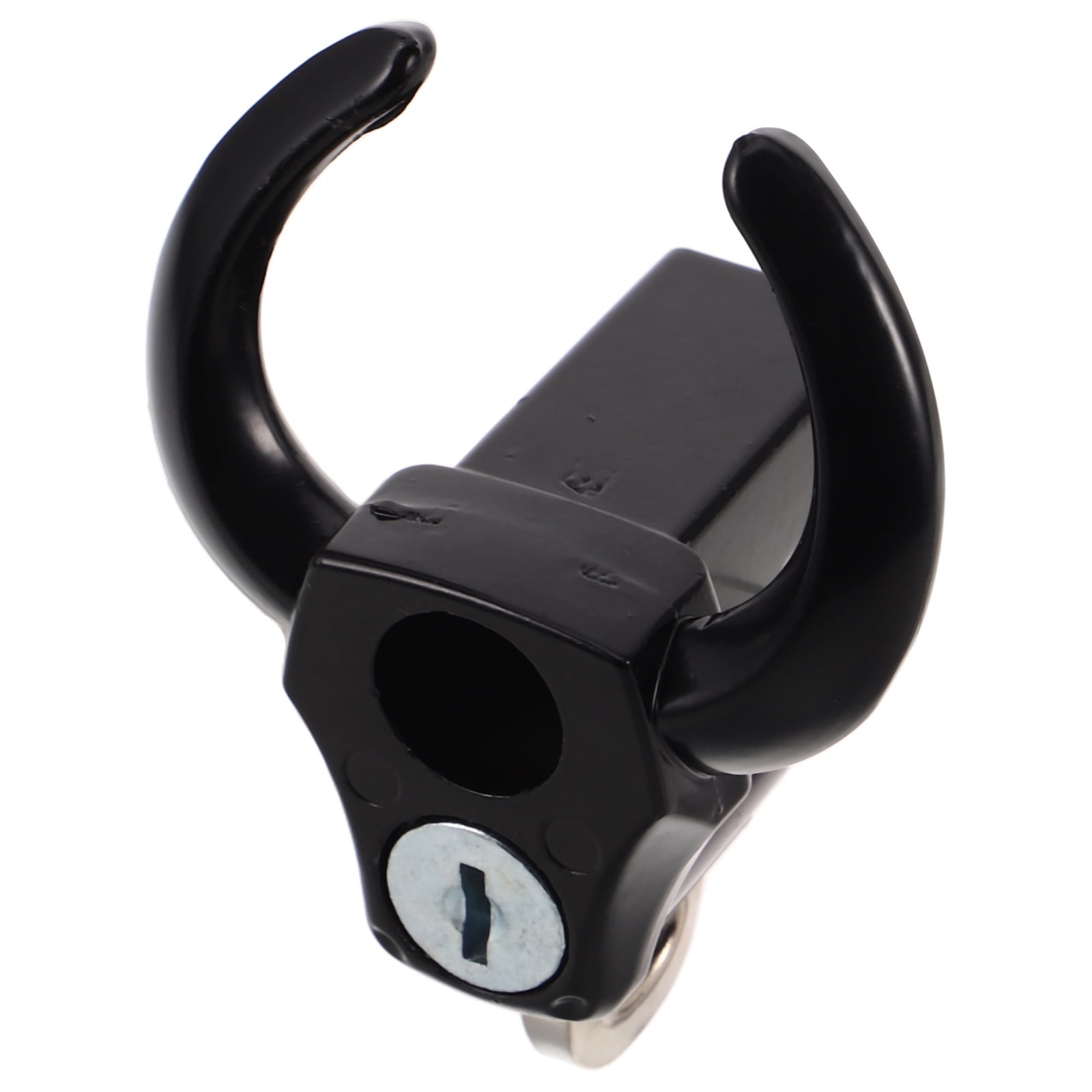 Motorcycle Helmet Lock with Key Universal Hanger Hook Black
