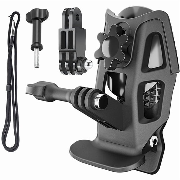 Motorcycle Helmet Mount Compatible with GoPro Hero 13/12/11/10/9 Adjustable Helmet Mount for Insta360 X5/X4/X4 Air Action Camera