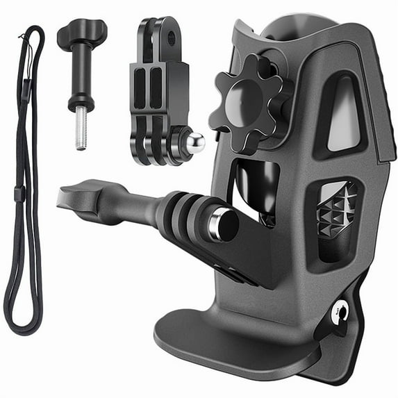 Motorcycle Helmet Mount Compatible with GoPro Hero 13/12/11/10/9 Adjustable Helmet Mount for Insta360 X5/X4/X4 Air Action Camera