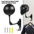 thumbnail image 1 of Motorcycle Helmet Rack Helmet Display Hanger Stand Strong Load-Bearing Wall Mount 180-Degree Rotation Metal Bike Helmet Holder, 1 of 8