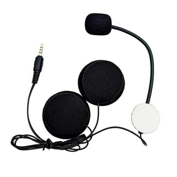 Motorcycle Helmets Intercom Mic Headset 2 Speakers 32 Microphone for Half-Motorcycle Helmet Straight Plug