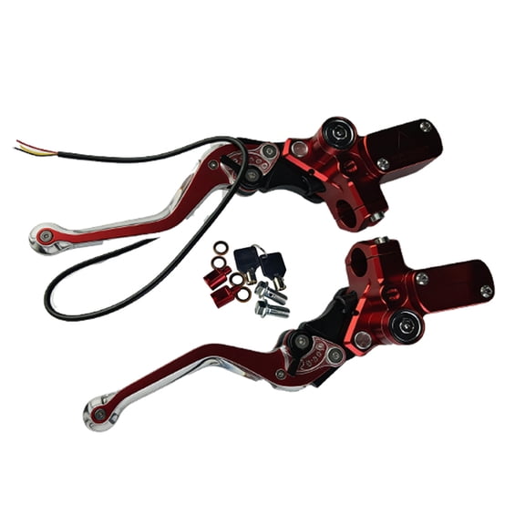 Motorcycle Hydraulic Clutches Brake Lever Set With LED Light High Performances Aluminum Alloy For Enhanced Safety Control