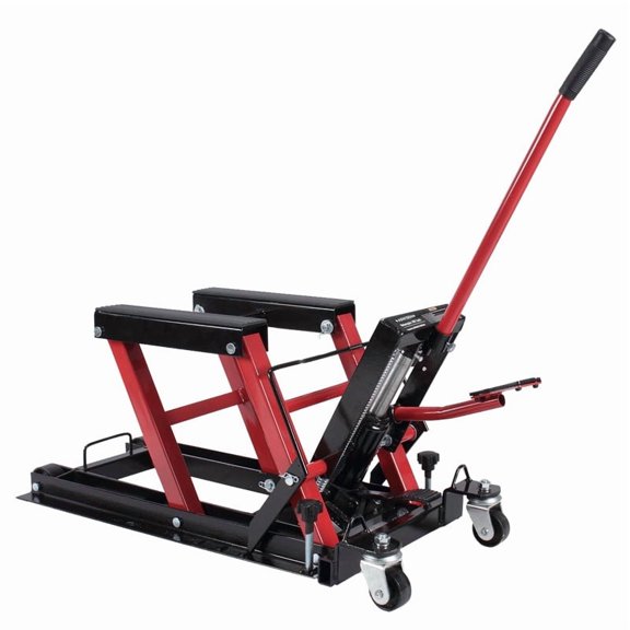 Motorcycle Hydraulic Jack Lift Table Portable Hoist Stand for Garage Repair 1500 Lbs Capacity