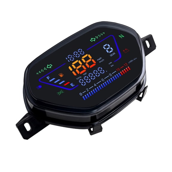 Waterproof Motorcycle Instrument Panel with & Clock High Visibility Motorcycle Dashboard Simple Installs for WAE100