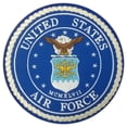 thumbnail image 1 of Motorcycle Jacket Embroidered Back Patch - United States Air Force USAF - Vets - 10" Round Patch, 1 of 3