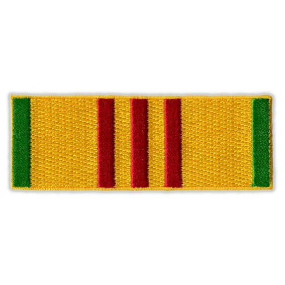 Motorcycle Jacket Embroidered Patch - Vietnam War Service Ribbon Bar - Vest, Cut, Leathers - 3.5" x 1.25"