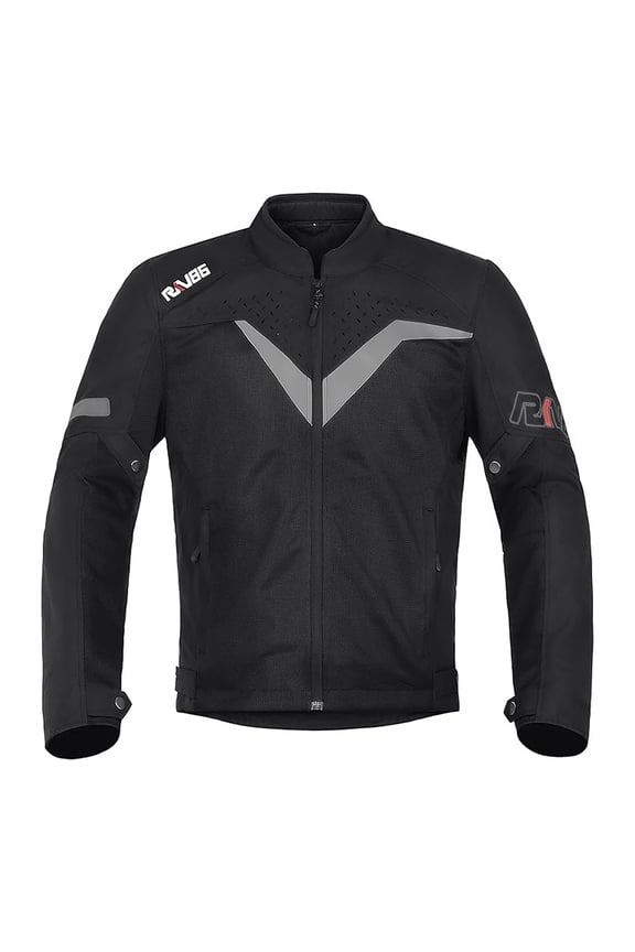 Motorcycle Jacket For Men with CE Armored Mesh Airflow Riding Jacket Breathable Biker Jacket Hi-viz All Weather, Black, Medium