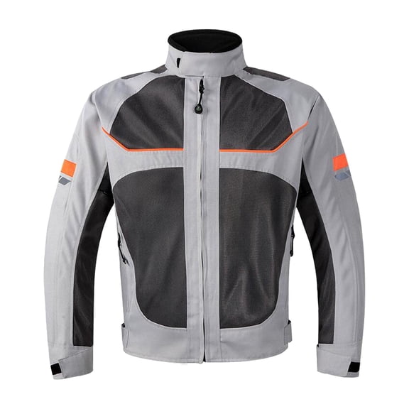 Motorcycle Jacket Motocross Jacket for Motorbike Riding Biker Men Women Gray 2XL