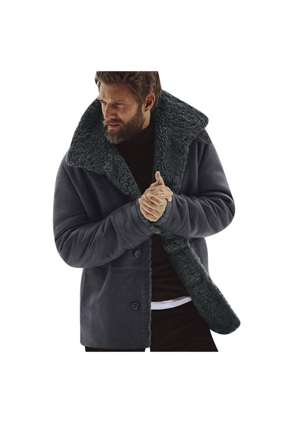 Motorcycle Jacket for Men Winter Warm Sheepskin Wool Lined Thick Mountain Faux Lamb Sherpa Jackets Coat Bomber