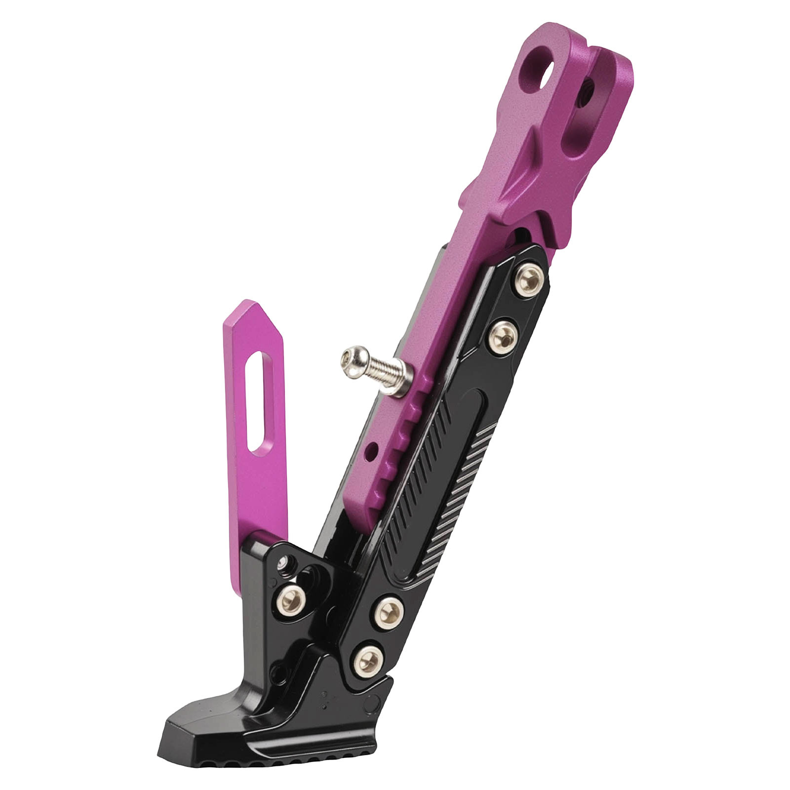 Motorcycle Kickstand, Adjustable Side Stand with 6-Level Height, CNC ...