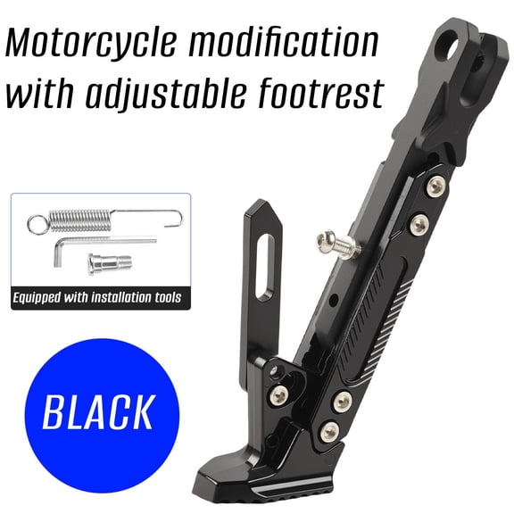 Motorcycle Kickstand, Dirt Bike Kickstand, Pit Bike Accessories, Universal Adjustable Footrest Bracket for Dirt Pit Mini Bike