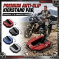 thumbnail image 1 of Motorcycle Kickstand Pad, 1 Piece Motocross Kickstand Support Stand Extension Plate Anti Slip Enlarged Base Helps to Park Safely on Soft Ground (Blue), 1 of 7