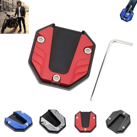 Motorcycle Kickstand Plate,Aluminum Alloy Extension Side Stand Foot Pad For Universal Dirt Bike Motorbike Support Accessory