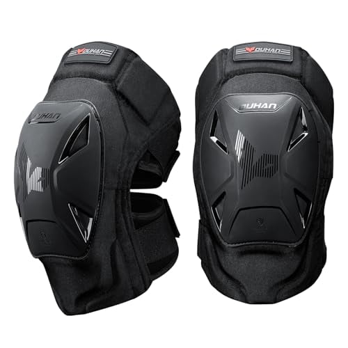 Motorcycle Knee Pads for Men & Women - Motocross, Dirt Bike, MTB, Skateboarding Protective Gear - CE Level 1 Certified - Black
