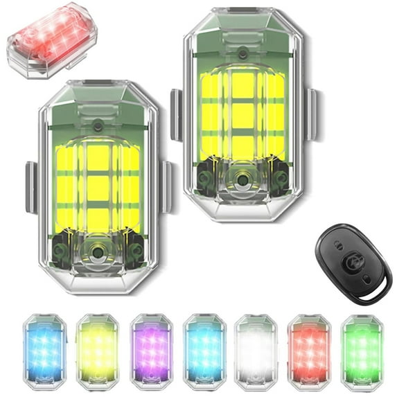 Motorcycle LED Flashing Lights - Multi-Color Electric Bike & Bicycle Taillights, Waterproof Navigation Lights for Cars, Scooters & Airplane Models