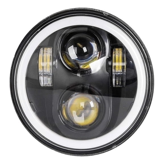 Motorcycle LED Headlights Angel Eye 5.75 Sportster Plate 5 3/4 Harley
