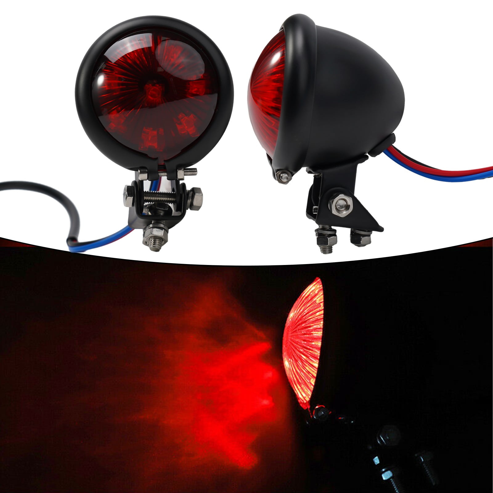 Motorcycle LED Rear Tail Light Brake Stop Lamp For Harley Bobber Chopper Cafe