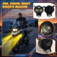 thumbnail image 1 of Motorcycle LED Spotlight Auxiliary Fog Light High/Beam Headlight Driving Lamp Super Bright Light for Bikes Scooters, 1pc, 1 of 6