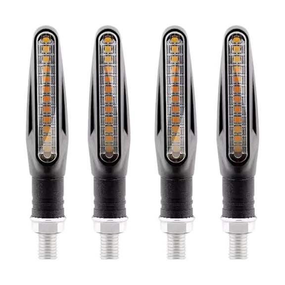 Motorcycle LED Turn Signals 2/4-Pack,Slim Amber Blinker Indicators,Universal 12 V Lights