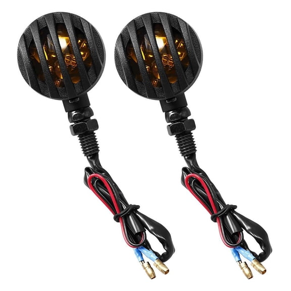 Motorcycle LED Turn Signals Front Indicator Light Beam Mini Blinkers, Mount Signal Lights Kit for Motorcycles