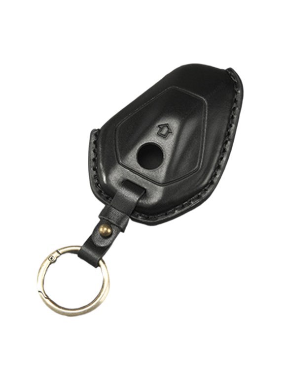 Motorcycle Leather Key Case Full Protection Motorcycle Keychain Remote Cover Bag Protective Case Shell Housing Accessories for BMW 1300GS R12 Key Accessories Protector (Black)