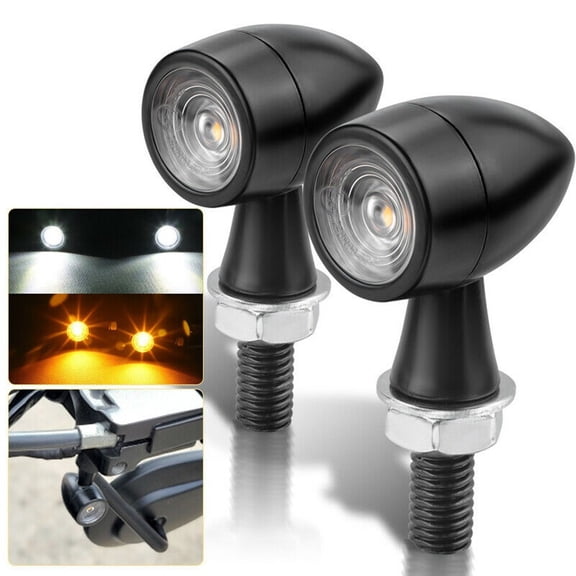Motorcycle Led Mini Turn Signal Light Blinker Drl Bobber Cafe
