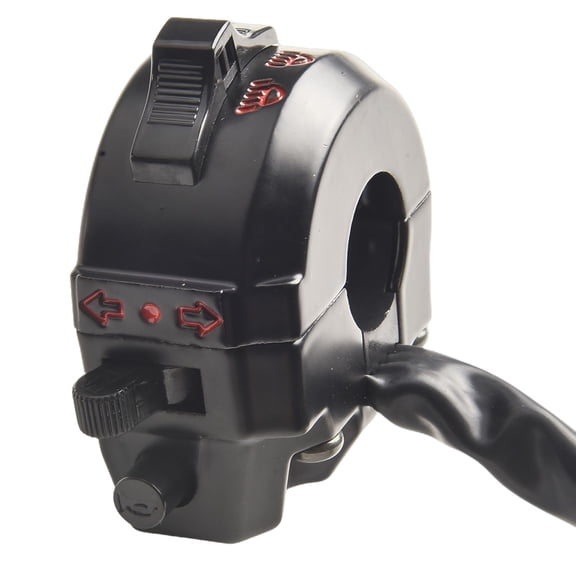 Motorcycle Left Handlebar Switch with Turn Signal Power Cords and Headlight Control for 7/8 22mm Bars