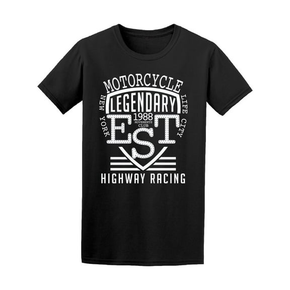 Motorcycle Legendary Highway T-Shirt Men -Image by Shutterstock, Male Large