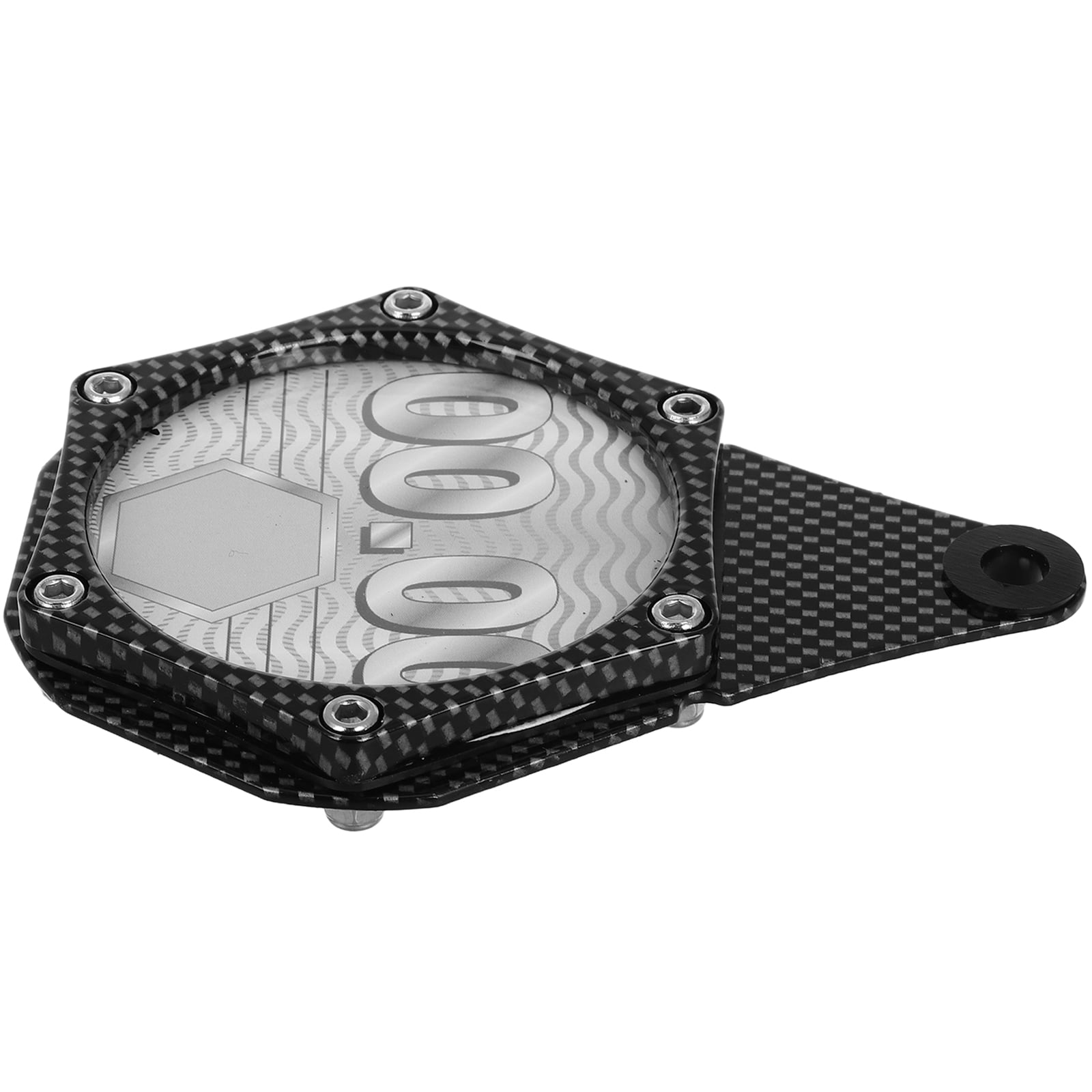 Motorcycle License Plate Bracket with Wrench Aluminum Alloy Frame for Motorcycle License Plate Black