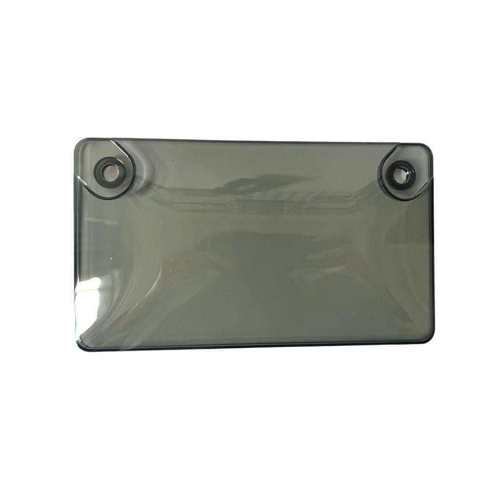Motorcycle License Plate Frame with Tinted Cover, Smoke Gray Rust-Proof ...