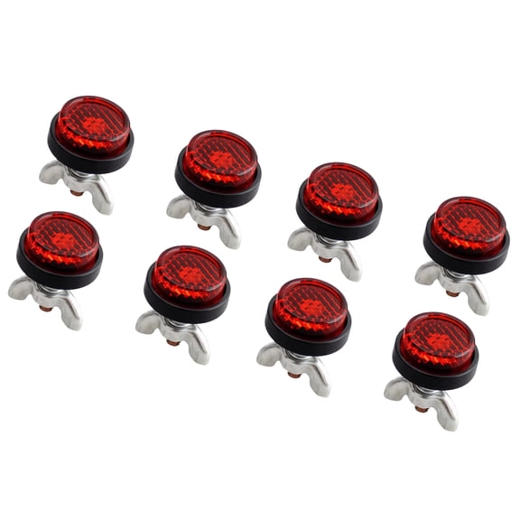 Motorcycle License Plate Mounting Anti Corrosions Reflective Bolts 4/8Pcs Red Reflector Plastic Metal Construction