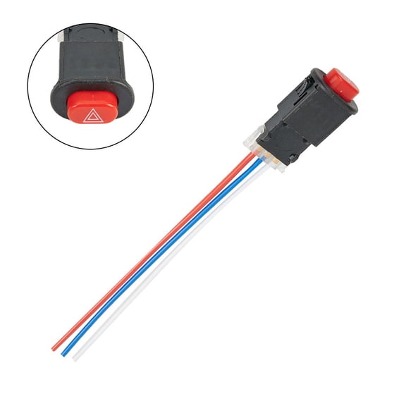 Motorcycle Light Switch Double Hazard Flasher Signal 3 Wires